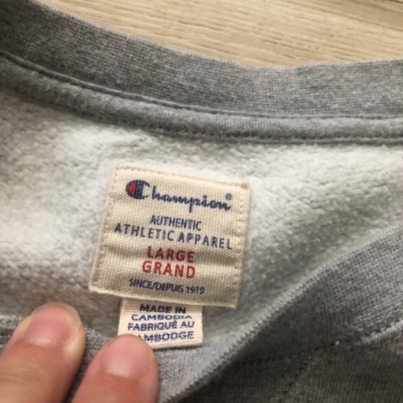 Grey Champion Crewneck Pullover Sweater - Picture 6 of 6